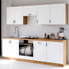 Kuchyňská linka STILO ab | 250 cm | PREMIUM BOX | artisan/bílá