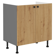 AVARANT sa | dolní skříňka 80 ZL 2 F dřezová | 80 cm | 3D povrch | šedá/artisan