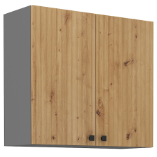 AVARANT sa | horní skříňka 80 G-72 2F | 80 cm | 3D povrch | šedá/artisan