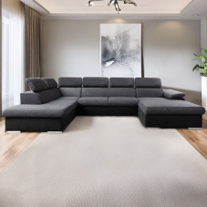 Sedací souprava COOL II | 220x343x191 cm | rozkládací + 2x úložný prostor | PRAVÁ | šedo černá 23/15