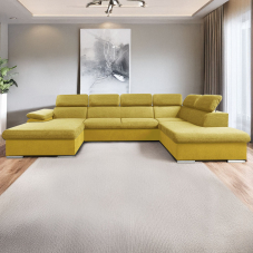 Sedací souprava COOL II | 191x343x220 cm | rozkládací + 2x úložný prostor | LEVÁ | žlutá 07/08