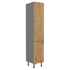 AVARANT sa | vysoká skříňka 40 DK-215 2F potravinová | 40 cm | 3D povrch | šedá/artisan