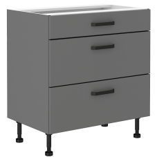 NESSANT se | dolní skříňka 80 D 3S se zásuvkami PREMIUM BOX | 80 cm | šedá