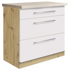 CREATIVA wh | dolní skříňka CRE-22D se zásuvkami | 80 cm | VÝBĚR KORPUSU a KOVÁNÍ | bílá lesk