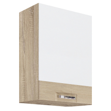 PREMIO sc | horní skříňka PRE-32G s policemi | 45 cm | UNI dvířka | sonoma/bílá lesk
