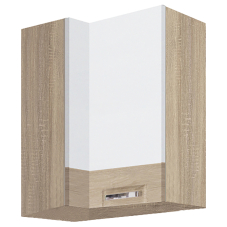 PREMIO sc | horní skříňka PRE-45G rohová | 70x40 cm | sonoma/bílá lesk