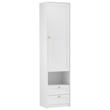Šatní skříň REL S1D2S | UNI provedení | 53,8 cm | bílá | lamino 18 mm + ozdobné MDF lišty 18 mm