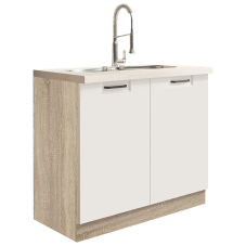 FAVORIT w | dolní skříňka FW-13D dřezová | 90 cm | bílá lesk | VÝBĚR KORPUSU