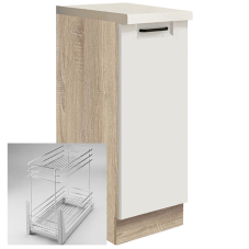 FAVORIT w | dolní skříňka FW-26D + CARGO koš | 30 cm | bílá lesk | VÝBĚR KORPUSU