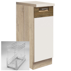 FAVORIT r | dolní skříňka FR-26D + CARGO koš | 30 cm | ribbeck/bílá lesk | VÝBĚR KORPUSU