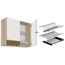 FAVORIT r | horní skříňka FR-53G s odkapávačem | 80 cm | ribbeck/bílá lesk | VÝBĚR KORPUSU