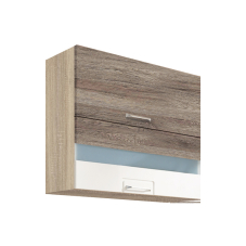 ECONO wh | horní skříňka ECO-41G výklopná | 80 cm | san remo/bílá lesk | VÝBĚR KORPUSU a KOVÁNÍ