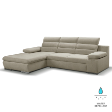 Sedací souprava GRECO MINI | 185x278 cm | LEVÁ | rozkládací + úložný prostor | béžovošedá WATER REPELLENT