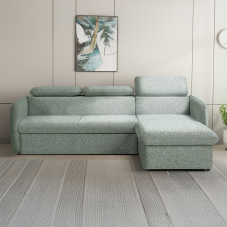 Malá sedací souprava SLIM | 235x179 cm | PRAVÁ | rozkládací + úložný prostor | VÝBĚR TKANIN