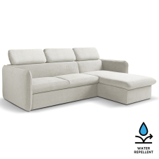 Malá sedací souprava SLIM | 235x179 cm | PRAVÁ | 02 šedobílá | rozkládací + úložný prostor
