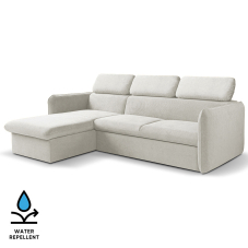 Malá sedací souprava SLIM | 179x235 cm | LEVÁ | 02 šedobílá | rozkládací + úložný prostor