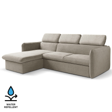 Malá sedací souprava SLIM | 179x235 cm | LEVÁ | 11 béžovošedá | rozkládací + úložný prostor