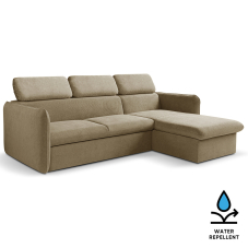Malá sedací souprava SLIM | 235x179 cm | PRAVÁ | 20 středně hnědá | rozkládací + úložný prostor