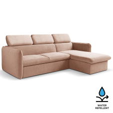 Malá sedací souprava SLIM | 235x179 cm | PRAVÁ | 60 starorůžová | rozkládací + úložný prostor