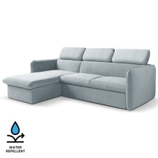 Malá sedací souprava SLIM | 179x235 cm | LEVÁ | 70 modrošedá | rozkládací + úložný prostor
