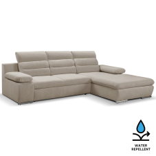 Sedací souprava GRECO MINI | 278x185 cm | PRAVÁ | 11 béžovošedá WATER REPELLENT | rozkládací + úložný prostor