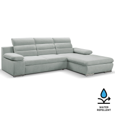Sedací souprava GRECO MINI | 278x185 cm | PRAVÁ | 70 modrošedá WATER REPELLENT | rozkládací + úložný prostor