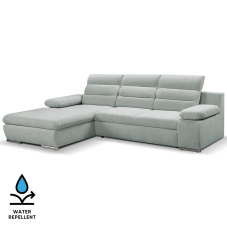 Sedací souprava GRECO MINI | 185x278 cm | LEVÁ | 70 modrošedá WATER REPELLENT | rozkládací + úložný prostor