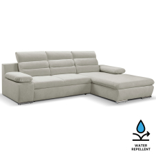 Sedací souprava GRECO MINI | 278x185 cm | PRAVÁ | 84 světle šedá WATER REPELLENT | rozkládací + úložný prostor