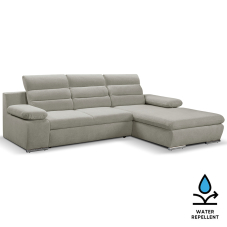 Sedací souprava GRECO MINI | 278x185 cm | PRAVÁ | 83 středně šedá WATER REPELLENT | rozkládací + úložný prostor