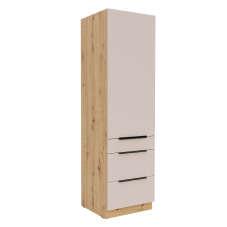 SOLEA k | vysoká skříňka 60 DKS-210 3S1F potravinová | 60 cm | UNI dvířka | PREMIUM BOX | artisan/kašmír | VÝBĚR ÚCHYTŮ