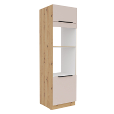 SOLEA k | vysoká skříňka 60 DPM-210 2F na vestavnou troubu a mikrovlnku | 60 cm | artisan/kašmír | VÝBĚR ÚCHYTŮ