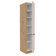 SOLEA k | vysoká skříňka 40 DK-210 2F potravinová s policemi | 40 cm | UNI dvířka | artisan/kašmír | VÝBĚR ÚCHYTŮ