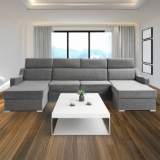 Sedací souprava MIKELI U | 158x288x158 cm | rozkládací + 2x úložný prostor | VÝBĚR TKANINY