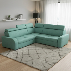 Sedací souprava OSLO L | 250x250 | rozkládací + úložný prostor | světle zelená mint
