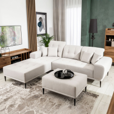 Sedací souprava RAPALLO | 194x256 cm | bez funkce | extra dlouhý otoman | VÝBĚR TKANINY