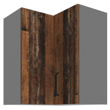 OLD STYLE | horní kuchyňská skříňka 60x60 GN-72 2F (90°) rohová s policemi | 60x60 cm | antracit/old style
