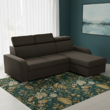Sedací souprava OSLO L | 235x170 | rozkládací + úložný prostor | monolith 29 tmavě hnědá