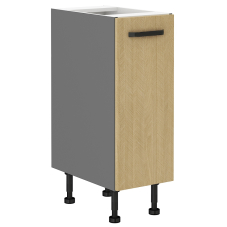 SCANDI sc | dolní skříňka 30 D CARGO s výsuvnou drátěnou policí | 30 cm | šedá/rybí kost