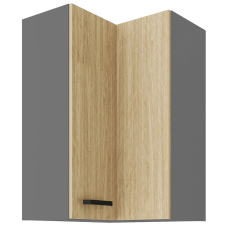 SCANDI sc | horní skříňka rohová 60x60 GN-90 2F 90° s policemi | 60x60 cm | šedá/rybí kost