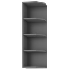 SCANDI sc | horní regál 30 G-90 ZAK ukončovací s policemi  | 30 cm | UNI provedení | šedá