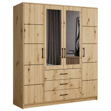 Šatní skříň BELLA se zrcadlem | 200 cm | artisan