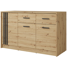 Komoda CANADA CD-4 | 150 cm | artisan s černými úchyty