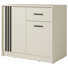 Komoda CANADA CY-34 | 102 cm | kašmír s černými úchyty