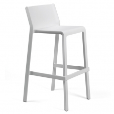 Barová židle Trill | VHODNÁ I NA VEN | zátěž do 150 kg | KVALITNÍ | bianco bílá