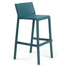 Barová židle Trill | VHODNÁ I NA VEN | zátěž do 150 kg | KVALITNÍ | ottanio modrá