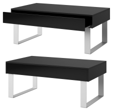 CALABRINI c | konferenční stolek velký | 110 cm | černá lesk