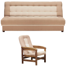 Sedací sestava TOFFI 3+1 - rozkládací + úložný prostor - 197 cm + 59 cm - VÝBĚR TKANINY a NÁTĚRU