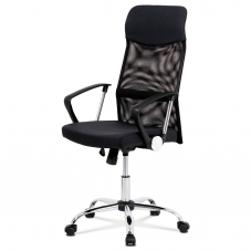 Kancelářská židle řady BASIC, potah černá látka a síťovina MESH, houpací mechani