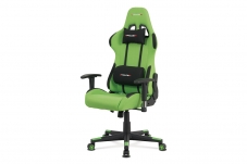 Kancelářská židle, zelená látka, houpací mech., plastový kříž