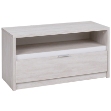 DENVER db | TV stolek RTV1SZ | 90 cm | dub bílý / bílá lesk
